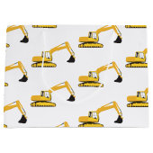 Grand Sac Cadeau Camion de construction de l'excavateur (Devant)