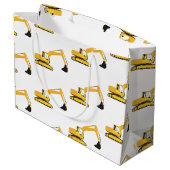 Grand Sac Cadeau Camion de construction de l'excavateur (Dos Angle)