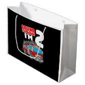 Grand Sac Cadeau Camion d'incendie 2 ans pompier 2e anniversaire (Devant Angle)