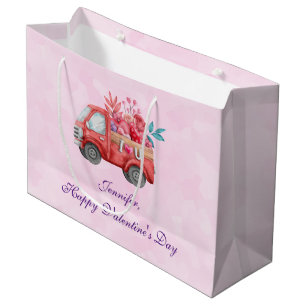Grand Sac Cadeau Camion mignon Love portant des bonbons Valentine