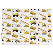 Grand Sac Cadeau Camions de construction (Dos)