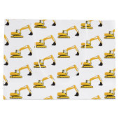 Grand Sac Cadeau Camions de construction d'excavateurs (Dos)