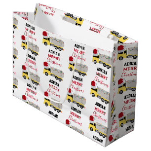 Grand Sac Cadeau Camions de transport de camion de Noël