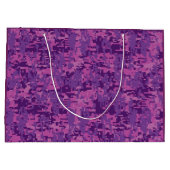 Grand Sac Cadeau Camouflage argenté de rose de caducée d'infirmier (Dos)