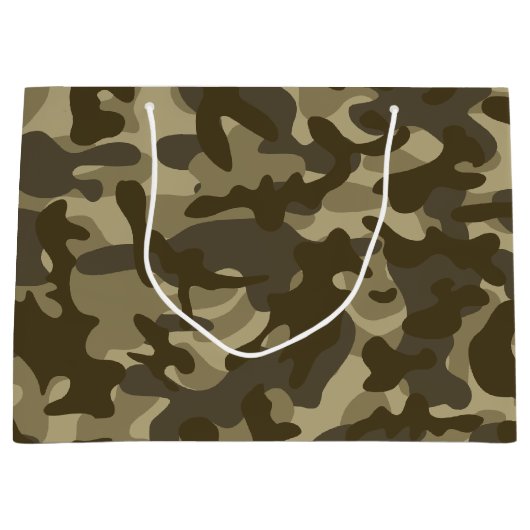Grand Sac Cadeau Camouflage central (Devant)
