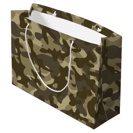 Grand Sac Cadeau Camouflage central (Dos Angle)