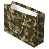 Grand Sac Cadeau Camouflage central (Devant Angle)