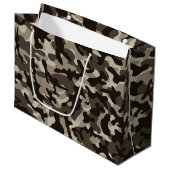 Grand Sac Cadeau Camouflage du quartier fermé (Devant Angle)