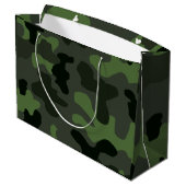 Grand Sac Cadeau camouflage gris vert foncé no.14 imprimer (Dos Angle)