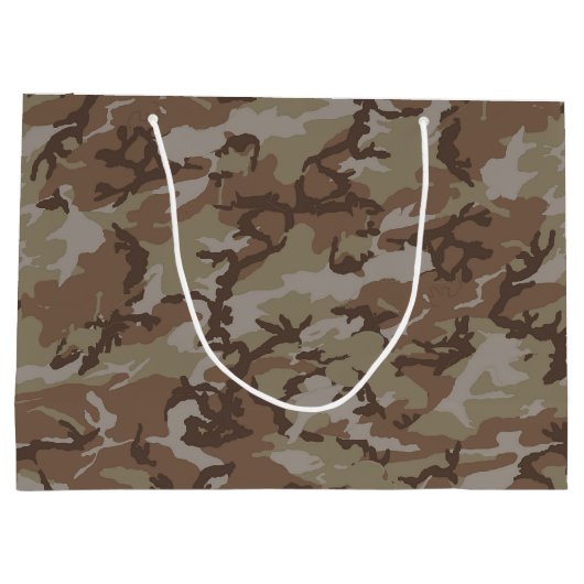 Grand Sac Cadeau Camouflage militaire du désert de Woodland (Dos)