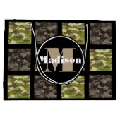 Grand Sac Cadeau Camouflage mixte avec personnalisation (Dos)