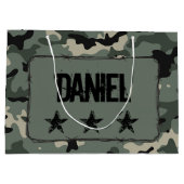 Grand Sac Cadeau Camouflage personnalisé (Dos)