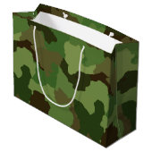Grand Sac Cadeau Camouflage vert de l'armée (Dos Angle)
