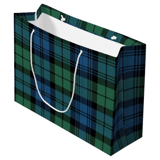 Grand Sac Cadeau Campbell Tartan, écossais (Devant Angle)