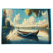 Grand Sac Cadeau Camping Anniversaire à thème (Devant)