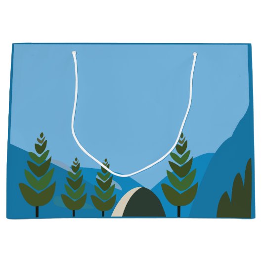 Grand Sac Cadeau Camping Me Fait Me Sentir Vivant Camping (Devant)