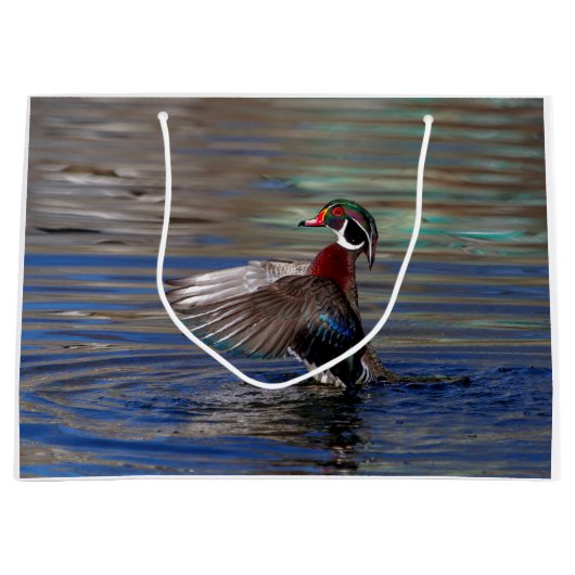 Grand Sac Cadeau Canard à bois (Devant)