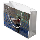 Grand Sac Cadeau Canard à bois (Dos Angle)