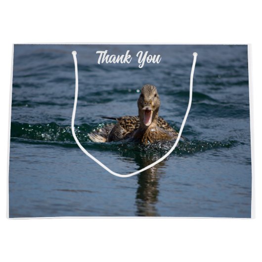 Grand Sac Cadeau Canard avec bec ouvert (Devant)