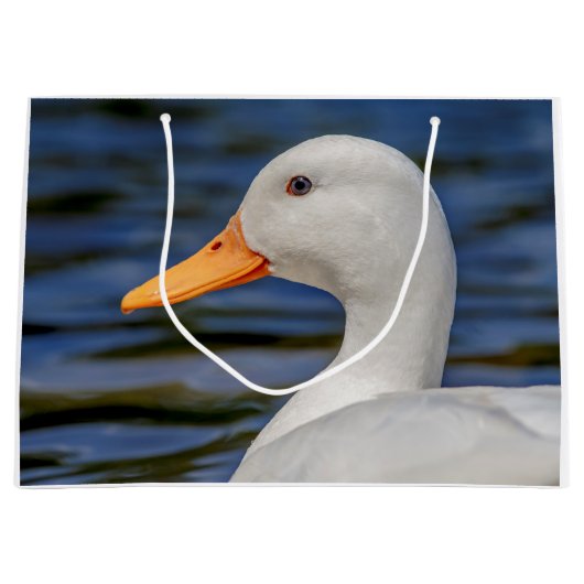 Grand Sac Cadeau Canard blanc (Devant)