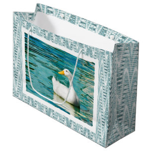 Grand Sac Cadeau Canard blanc de Pekin - photo de nature dans les
