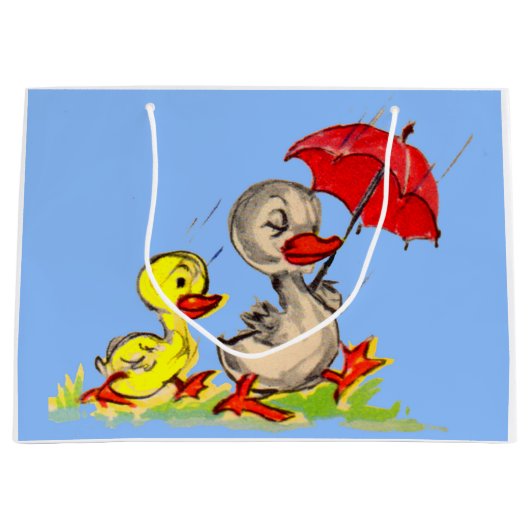 Grand Sac Cadeau canard et canard (Devant)
