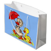 Grand Sac Cadeau canard et canard (Dos Angle)