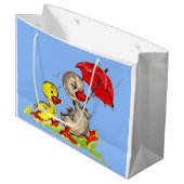 Grand Sac Cadeau canard et canard (Devant Angle)
