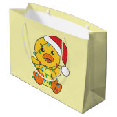 Grand Sac Cadeau Canard Noël Animaux d'hiver Canard de vacances (Dos Angle)