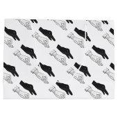 Grand Sac Cadeau Canard Silhouette main (Dos)