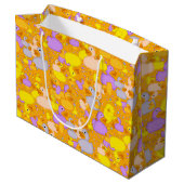 Grand Sac Cadeau Canards-n-points-Style-1-Orange-CADEAU L (Dos Angle)