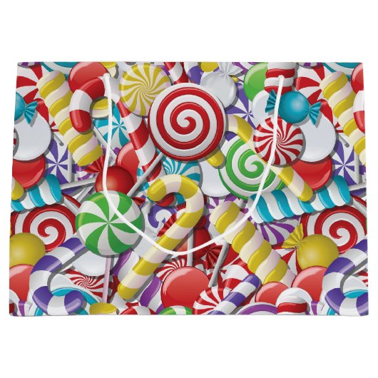 Grand Sac Cadeau Candyland (Devant)
