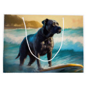 Grand Sac Cadeau Cane Corso Beach Surf Peinture (Dos)