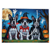 Grand Sac Cadeau Cane Corso Chiens Citrouille Halloween Funny (Dos)