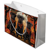 Grand Sac Cadeau Canne Corso Halloween Éffrayant (Dos Angle)