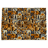 Grand Sac Cadeau Caractères Halloween (Devant)