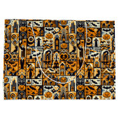 Grand Sac Cadeau Caractères Halloween (Dos)