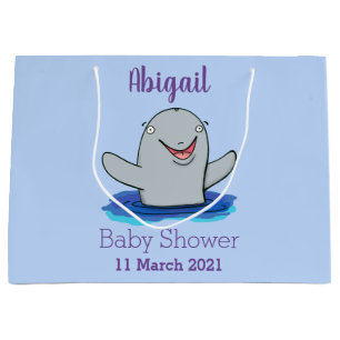 Grand Sac Cadeau Caricature adorable de marsouin