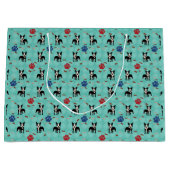 Grand Sac Cadeau Caricature Boston Terrier (Devant)