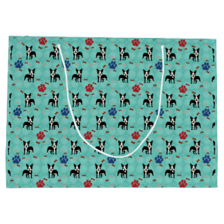 Grand Sac Cadeau Caricature Boston Terrier