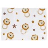 Grand Sac Cadeau Caricature de lion (Dos)