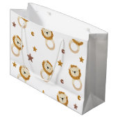 Grand Sac Cadeau Caricature de lion (Devant Angle)