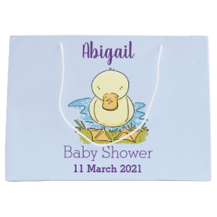 Grand Sac Cadeau Caricature jaune mignon pour canard bébé