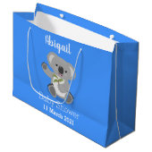Grand Sac Cadeau Caricature joyeux koala agitant (Devant Angle)