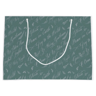 Grand Sac Cadeau Carols bleus congelés