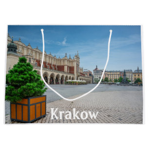 Grand Sac Cadeau Carré principal dans la vieille ville de Cracovie,