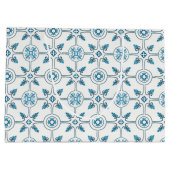 Grand Sac Cadeau Carrelage bleu marocain Motif (Dos)