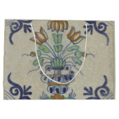 Grand Sac Cadeau Carrelage Delft Antique Pot de Fleur Céramique (Dos)
