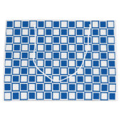 Grand Sac Cadeau Carrés Denim Blue Bold Mod (Devant)