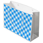 Grand Sac Cadeau Carrés gris clair (Dos Angle)